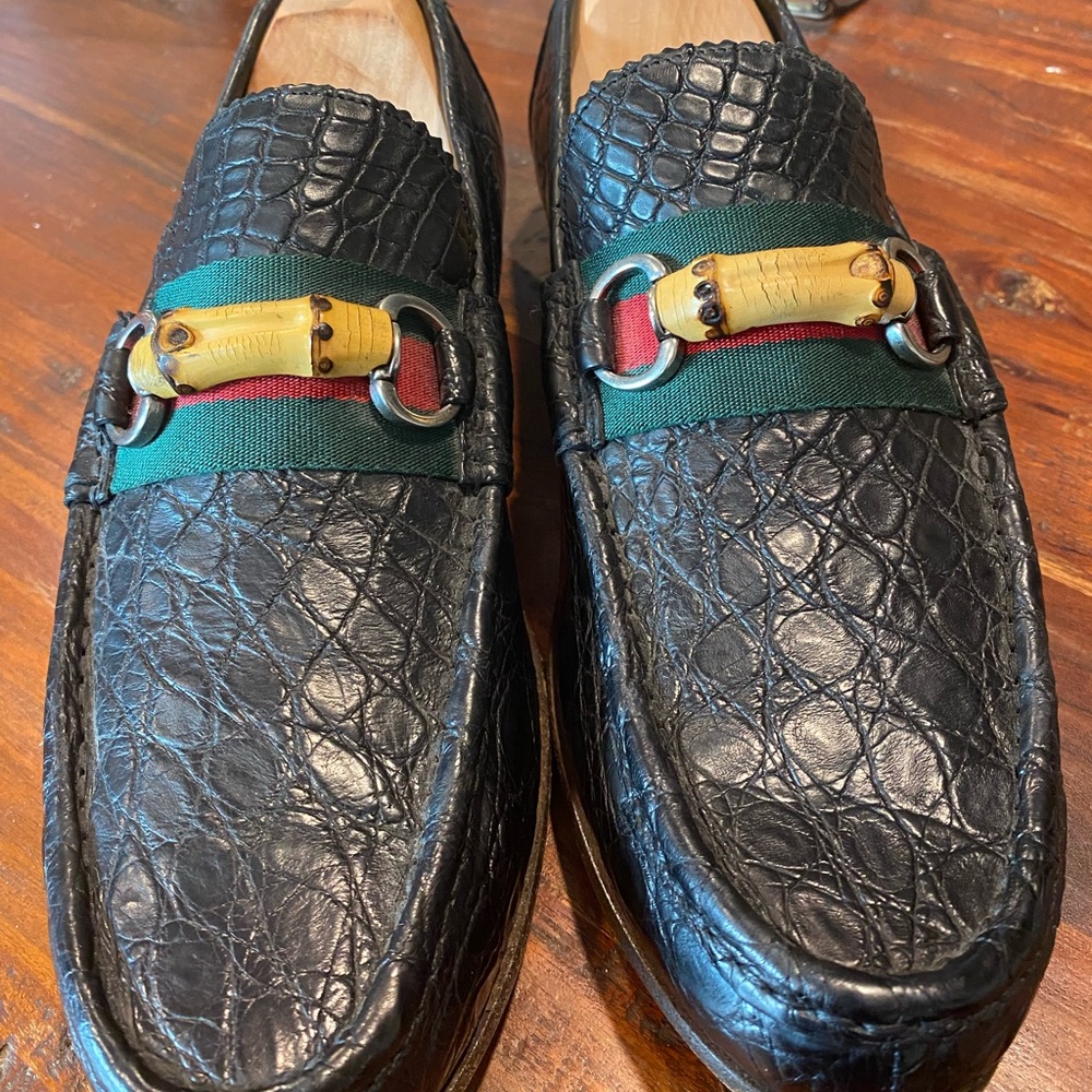 Gucci Crocodile Loafers